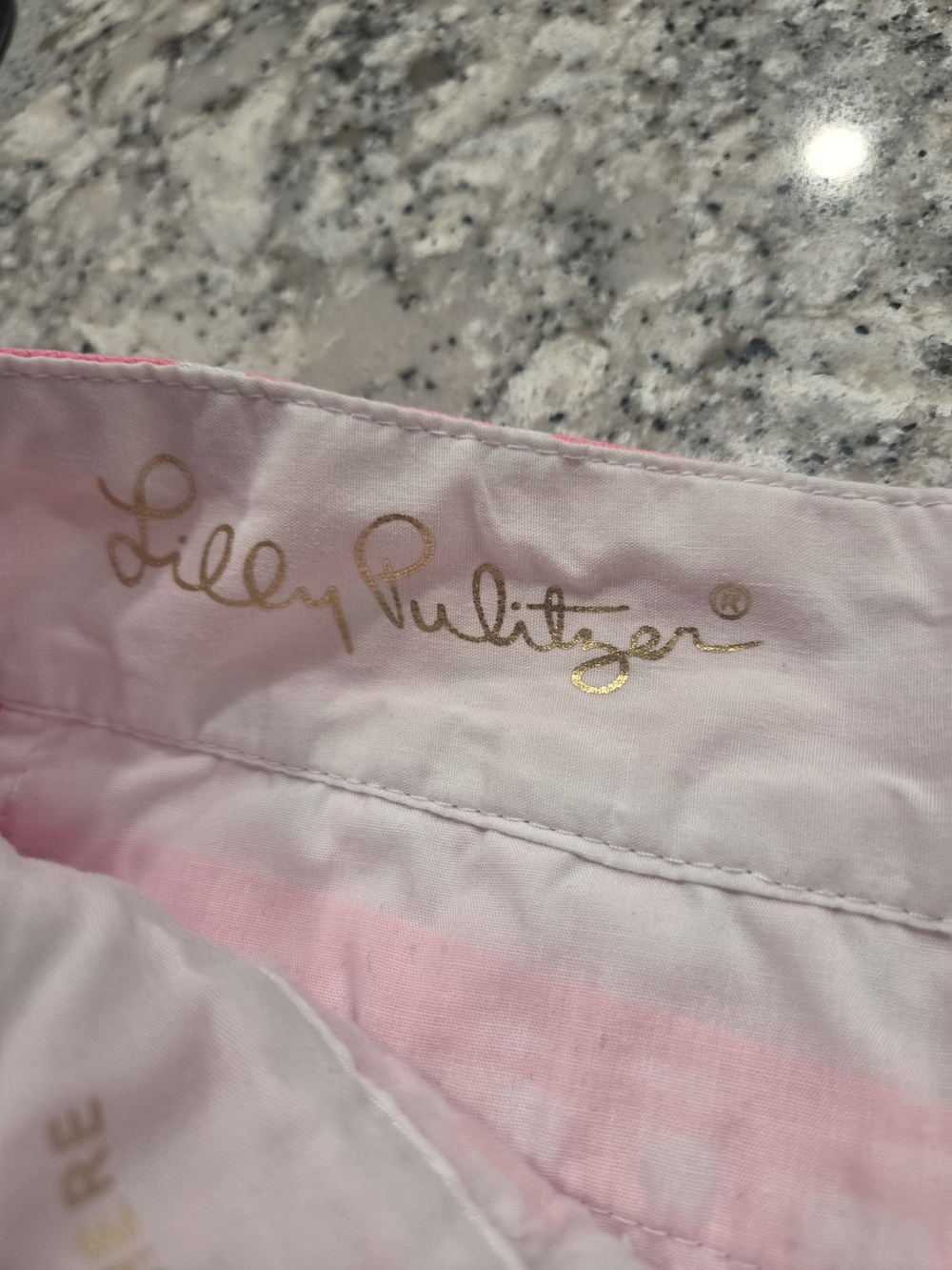 Lilly Pulitzer Pink White Checked Cotton Shorts - Picture 3 of 5